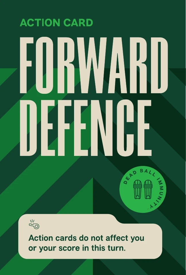 Forward Defence action card. Action cards do not affect you or your score in this turn.